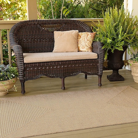 Homespice Decor 20 x 30 in. Biscuit Ultra Durable Oval Braided Rug - Brown 321671